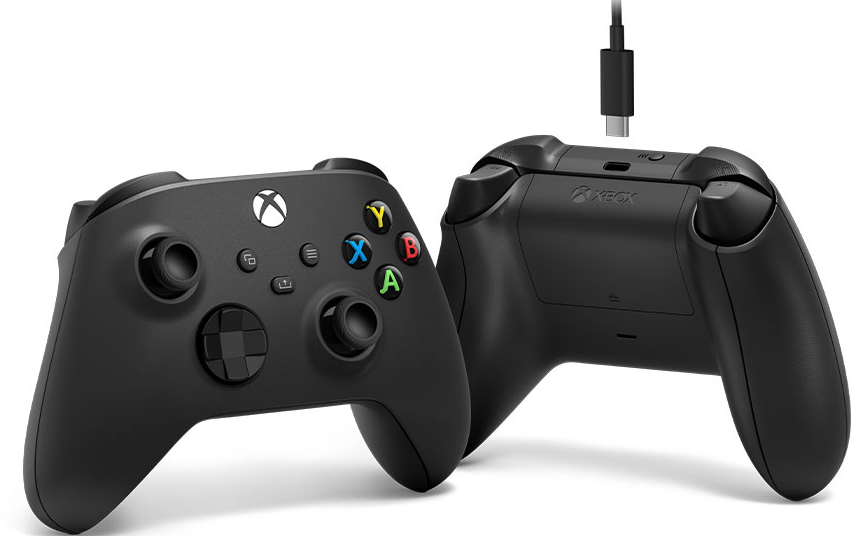 Геймпад Microsoft Xbox Wireless Controller Black (USB cable) (1V8-00002) фото 4