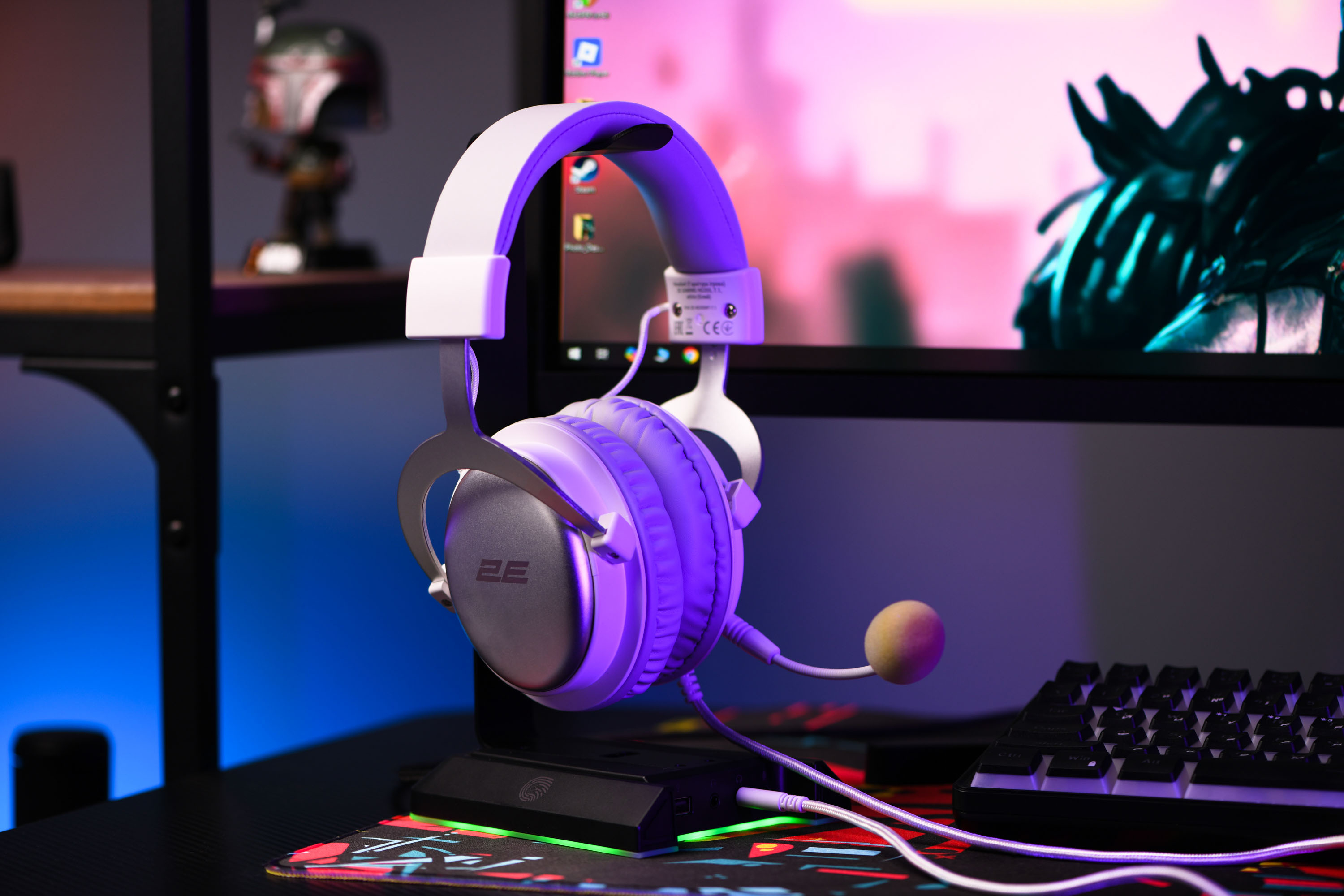 Ігрова гарнітура 2E GAMING HG355 7.1 White (2E-HG355WT-7.1)фото