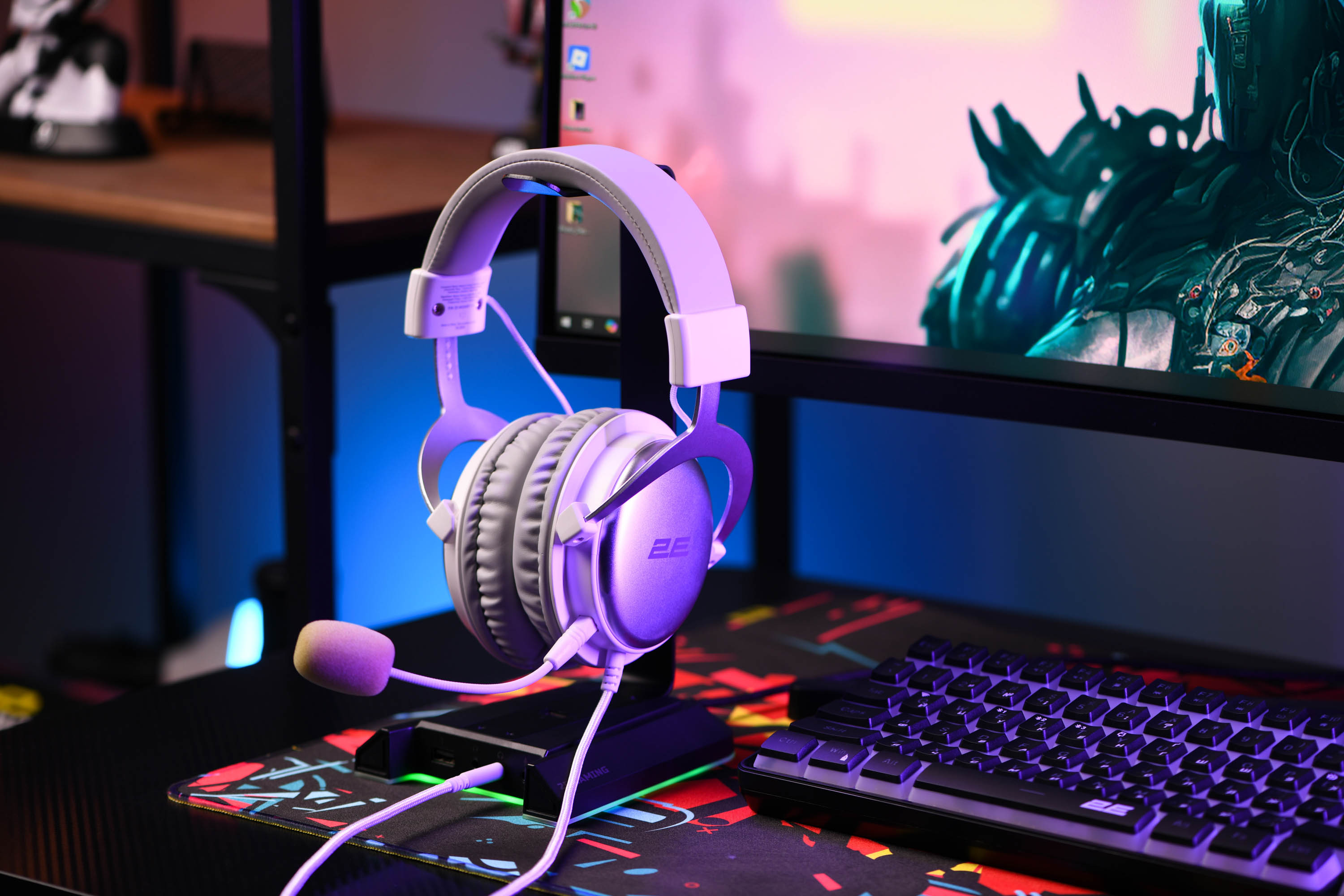 Ігрова гарнітура 2E GAMING HG355 7.1 White (2E-HG355WT-7.1)фото