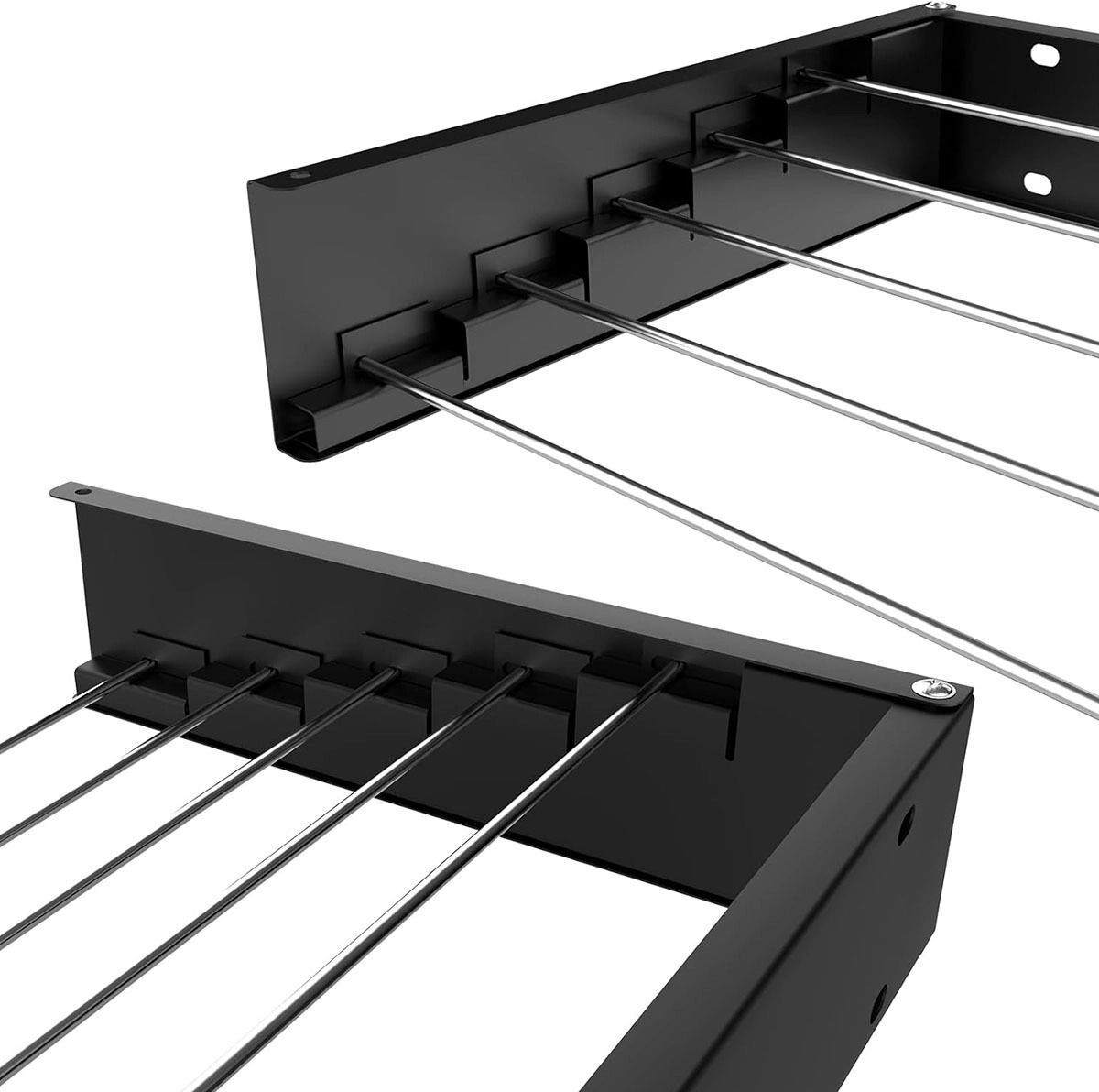 Сушилка настенная Navin LinoFlat 80 выдвижная Black (22-259777-4080) фото 2