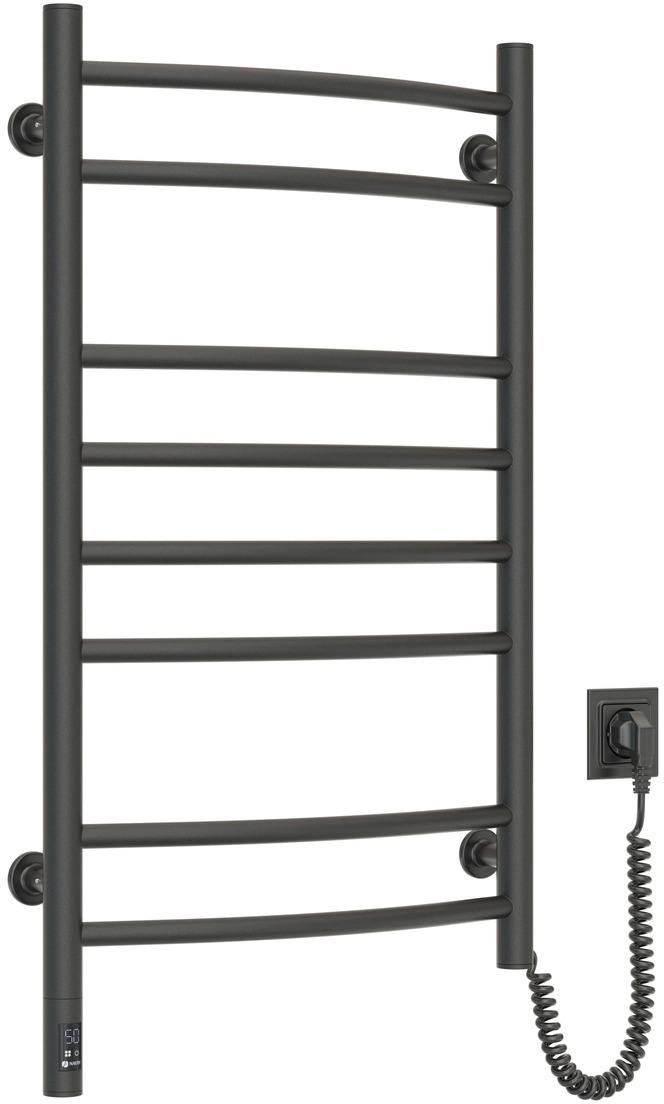 Полотенцесушитель Navin электрический Камелия, 800х480х105мм, таймер-регулятор, сталь, черный, пр подкл (12-207033-4880) фото 4