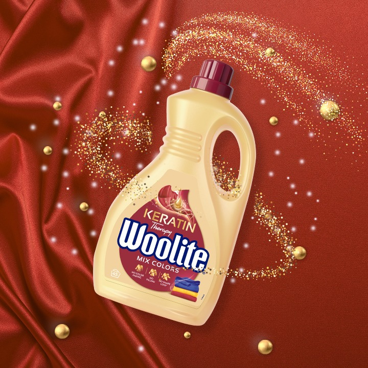 Гель для стирки Woolite для цветных тканей с кератином 2.7 л фото 3