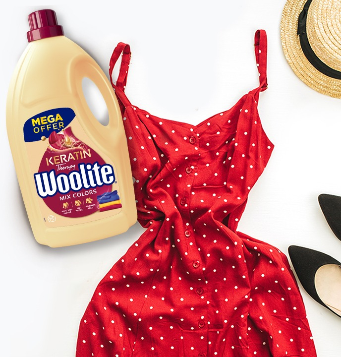 Гель для прання Woolite для кольоровх тканин з кератином 4.5 лфото4