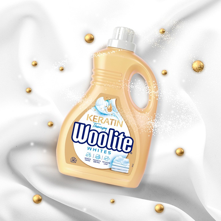 Гель для стирки Woolite для светлых и белых тканей с кератином 1.8 л фото 