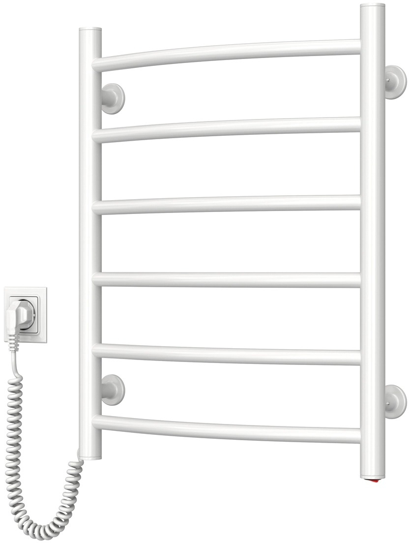 Полотенцесушитель Navin электрический Камелия, 600х480х104мм, кнопка, сталь, белый, левое подключение (12-007130-4860) фото 3