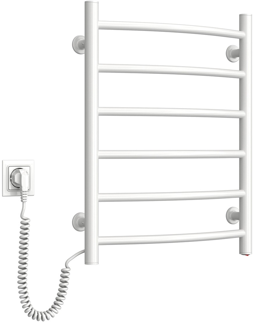 Полотенцесушитель Navin электрический Камелия, 600х480х104мм, кнопка, сталь, белый, левое подключение (12-007130-4860) фото 4