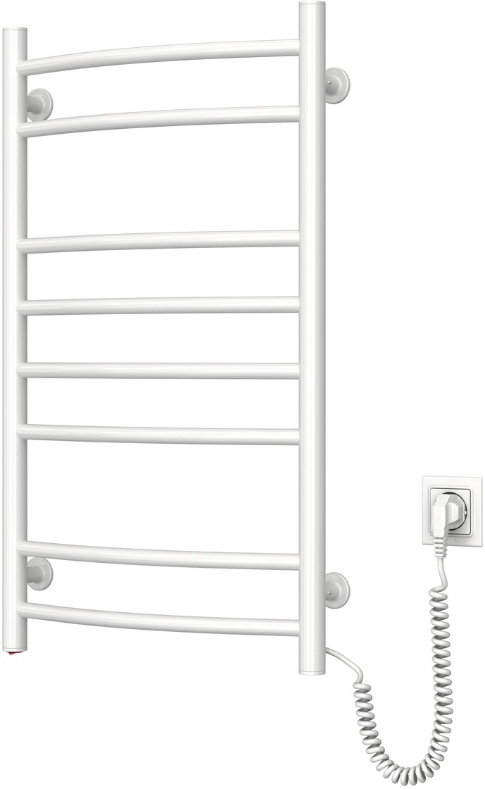 Рушникосушка Navin електрична Камелія, 800х480х105мм, кнопка, сталь, білий, праве підключення (12-007030-4880)фото4