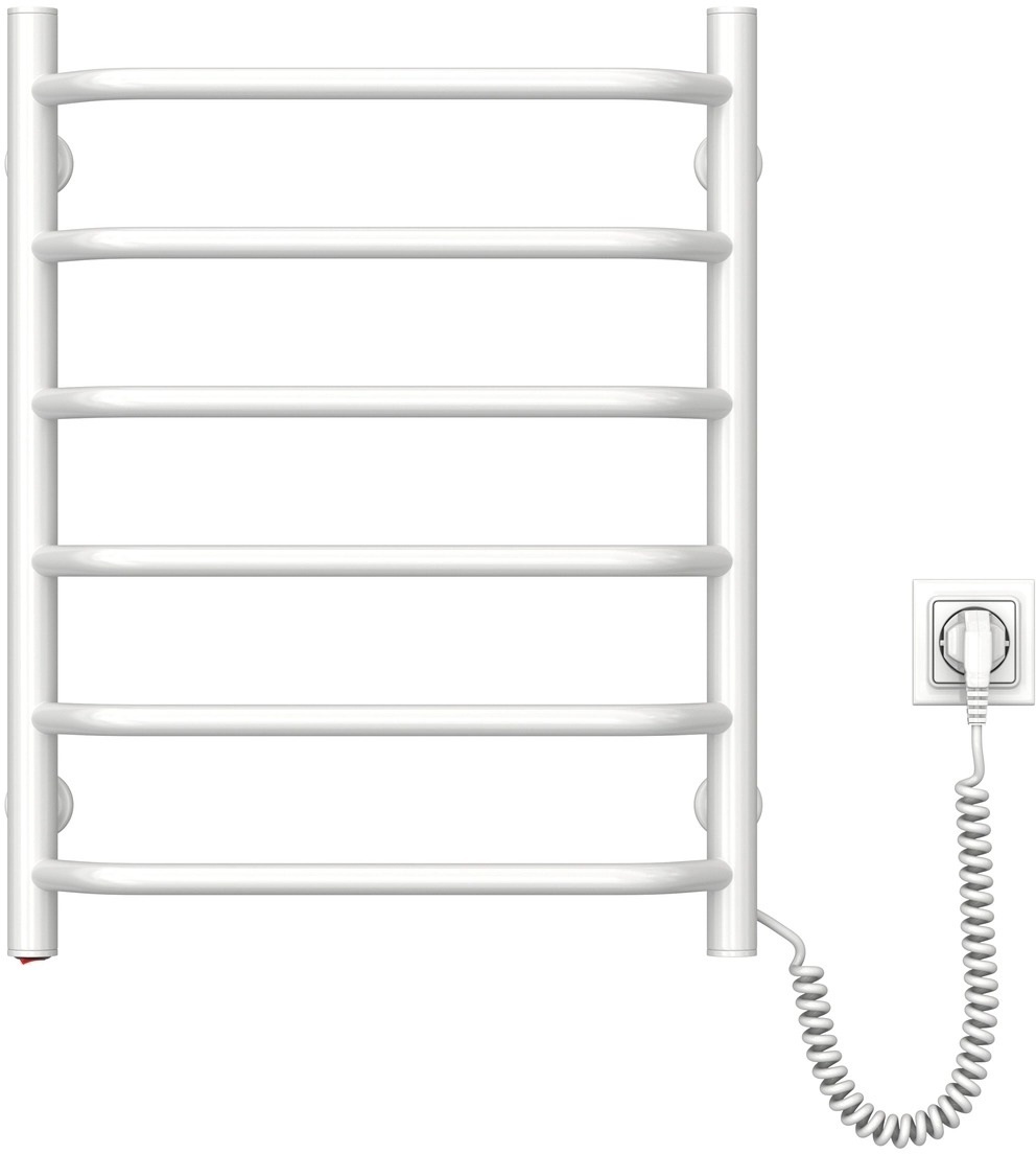 Полотенцесушитель Navin электрический Блюз, 600х480х123мм, кнопка, сталь, белый, правое подключение (12-006030-4860) фото 3