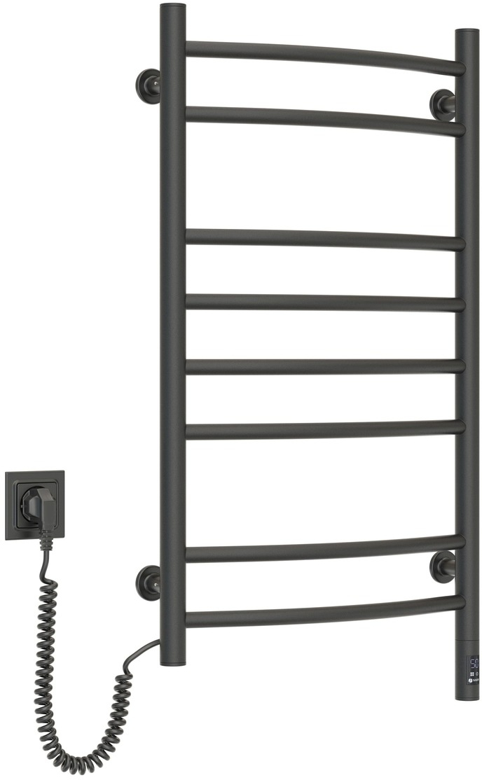 Полотенцесушитель Navin электрический Камелия, 800х480х105мм, таймер-регулятор, сталь, черный, лев подкл (12-20713-4880 фото 3