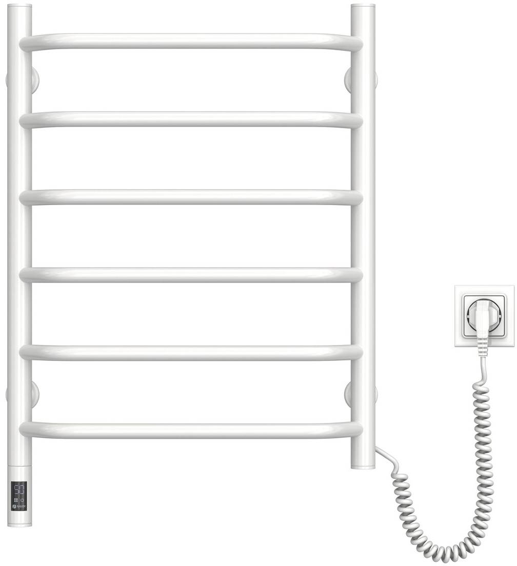 Рушникосушка Navin електрична Блюз, 600х480х123мм, таймер-регулятор, сталь, білий, праве підключення (12-006033-4860)фото3