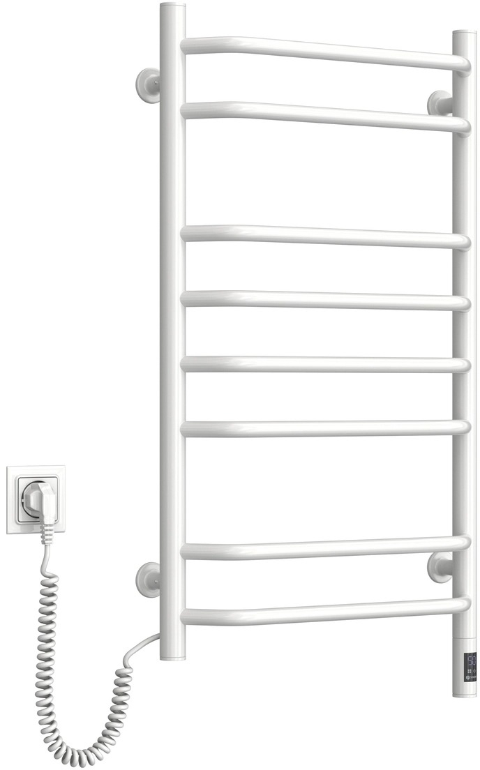 Полотенцесушитель Navin электрический Блюз, 800х480х123мм, таймер-регулятор, сталь, белый, лев подкл (12-006133-4880) фото 4