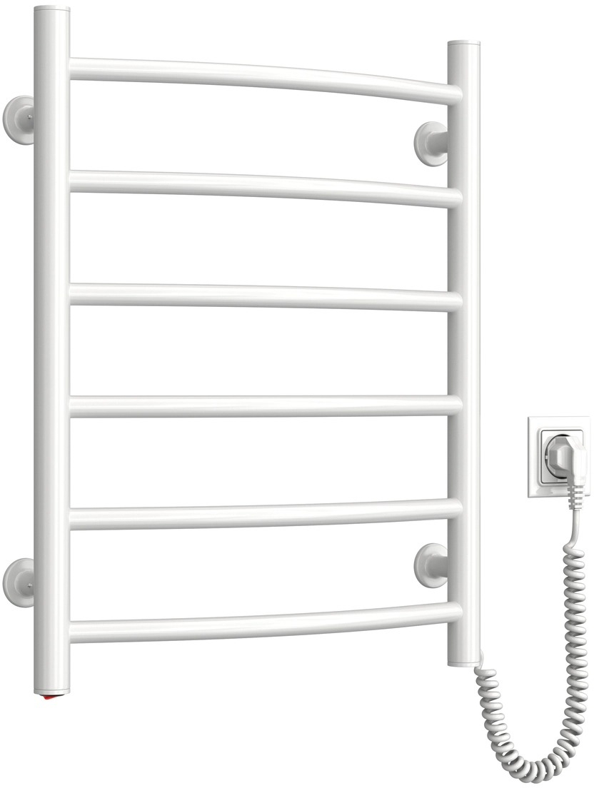 Рушникосушка Navin електрична Камелія, 600х480х104мм, кнопка, сталь, білий, праве підключення (12-007030-4860)фото4