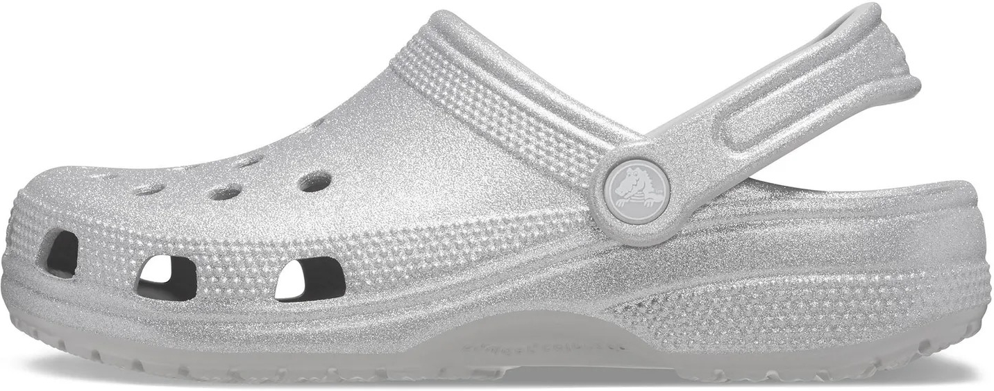 Кроксы Crocs Classic Glitter Clog 205942-0IC 36-37 (M4/W6) серые фото 