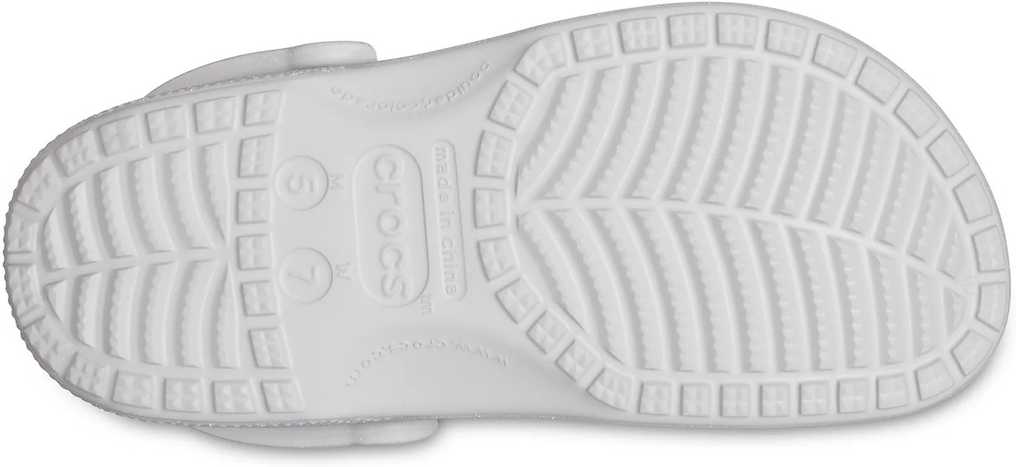 Кроксы Crocs Classic Glitter Clog 205942-0IC 36-37 (M4/W6) серые фото 