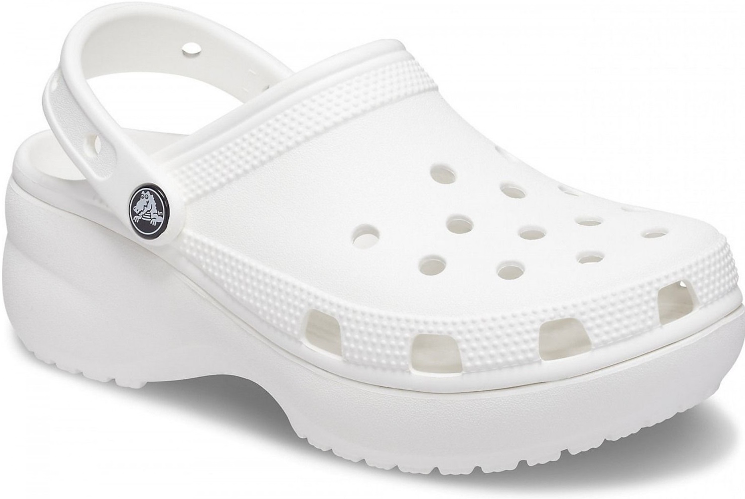 Кроки жіночі Crocs Classic Platform Clog 206750-100 36-37 (W6) біліфото2