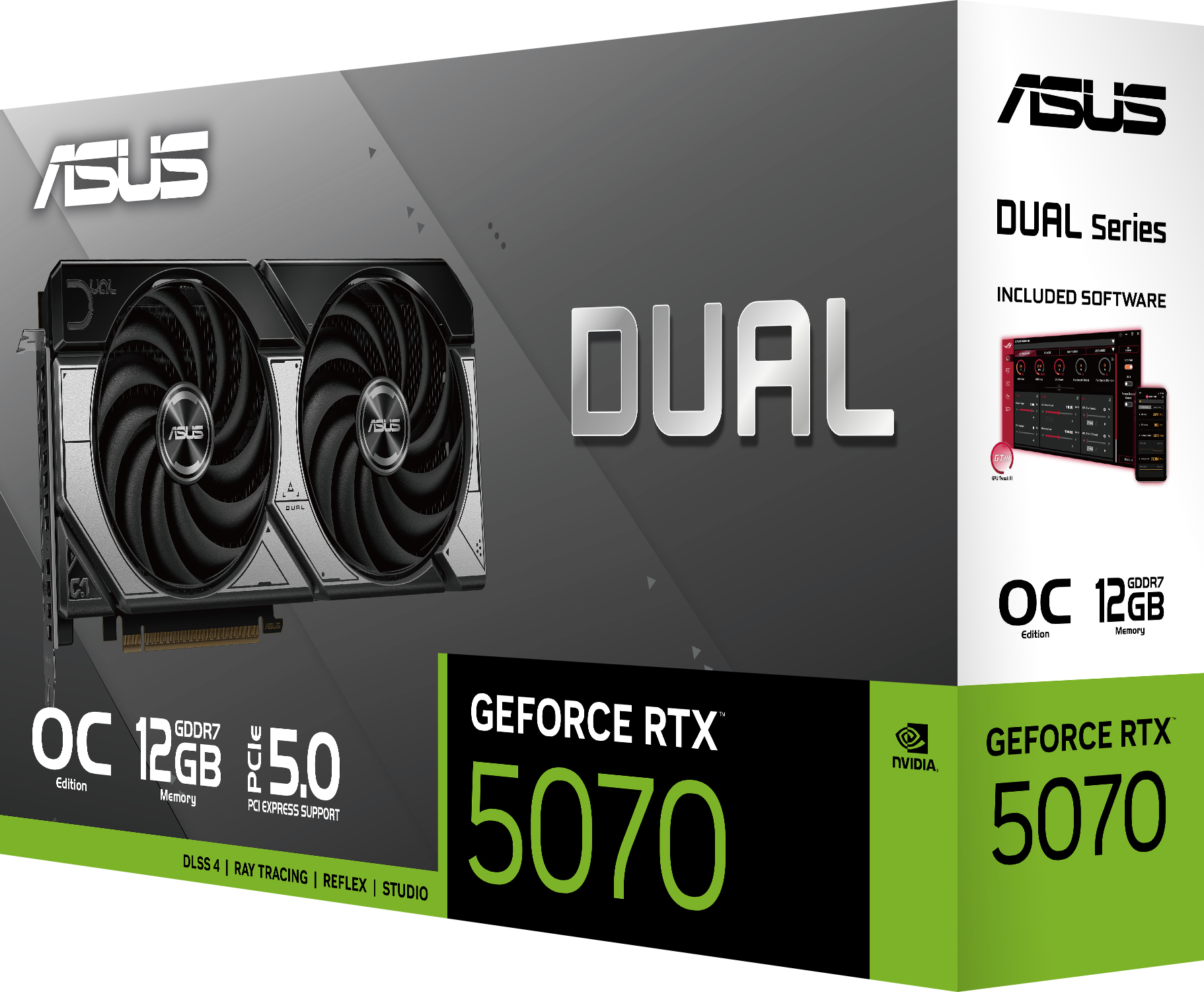 Відеокарта ASUS GeForce RTX 5070 12GB GDDR7 OC DUAL (90YV0M17-M0NA00)фото9