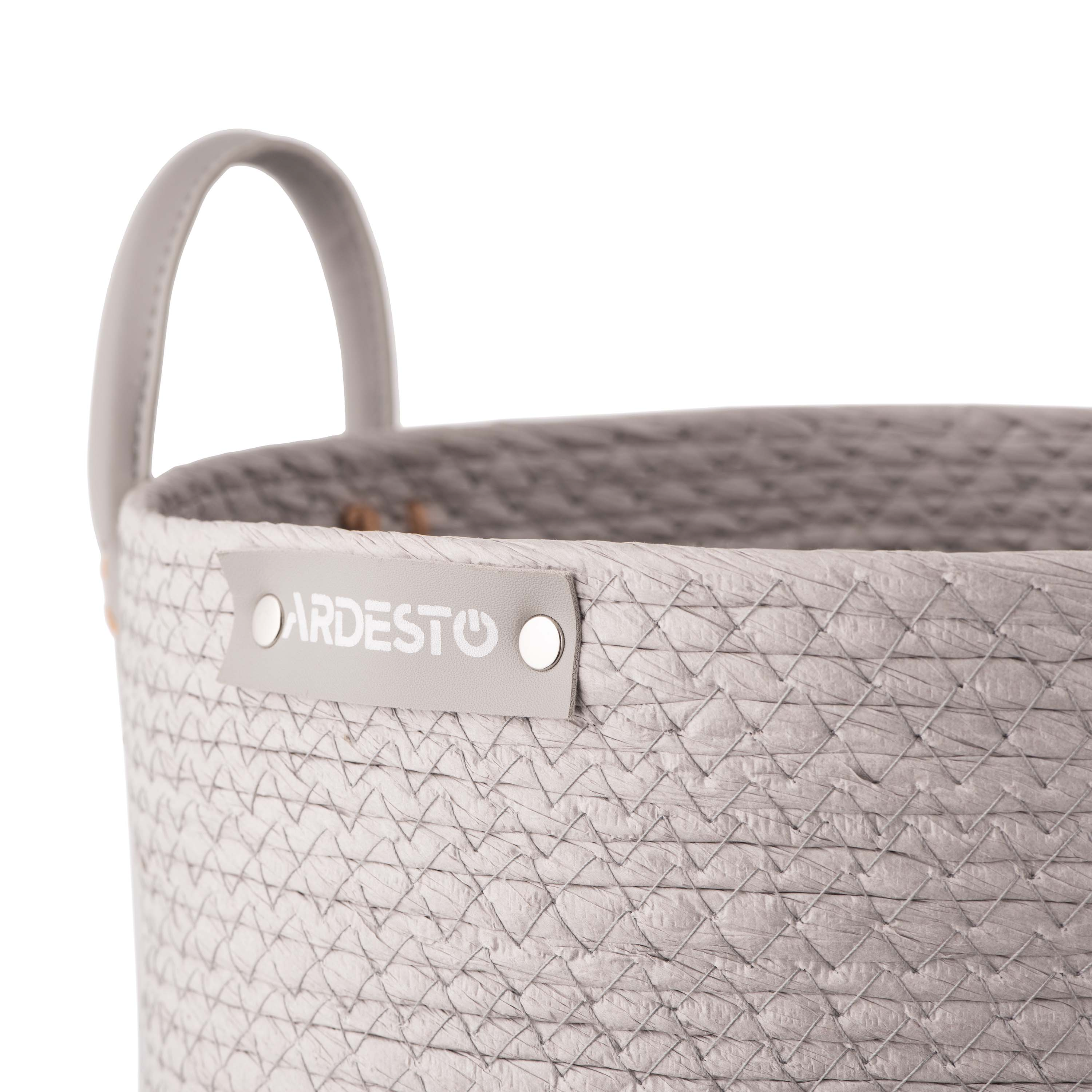 Корзина ARDESTO Minimalism 35х35х27см серая фото 