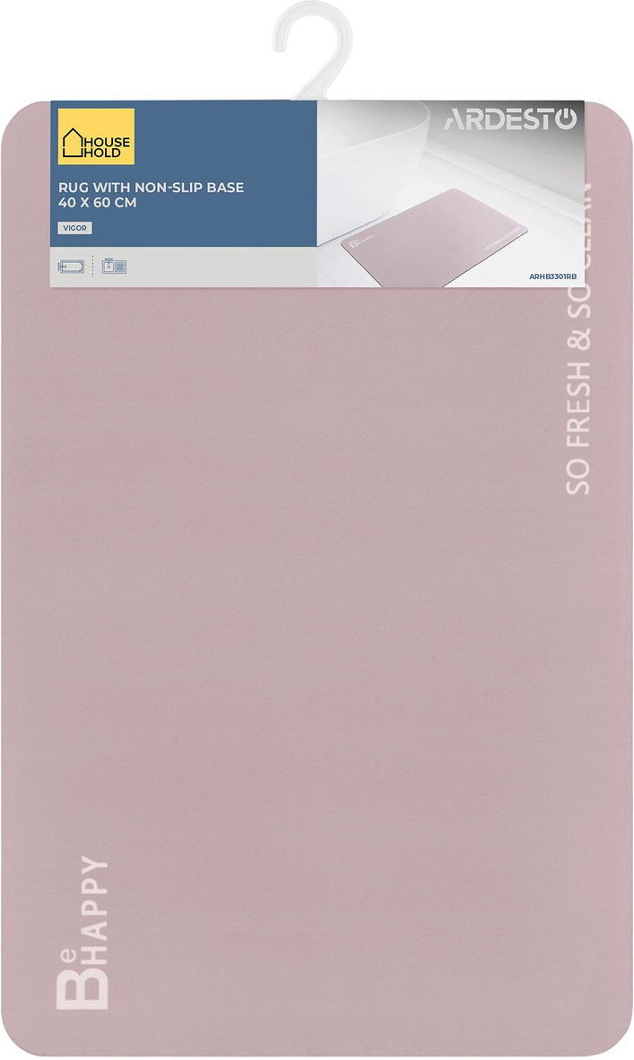 Килимок ARDESTO Vigor з нековзною основою 40х60см овал бежевийфото