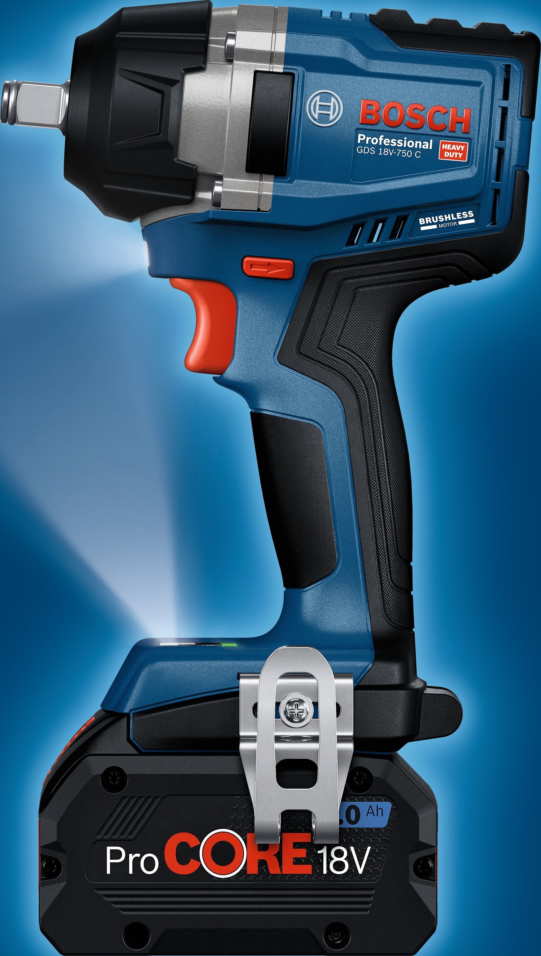 Гайковерт ударный Bosch GDS 18V-750C 18В 2x8А·ч (0.601.9L9.002) фото 