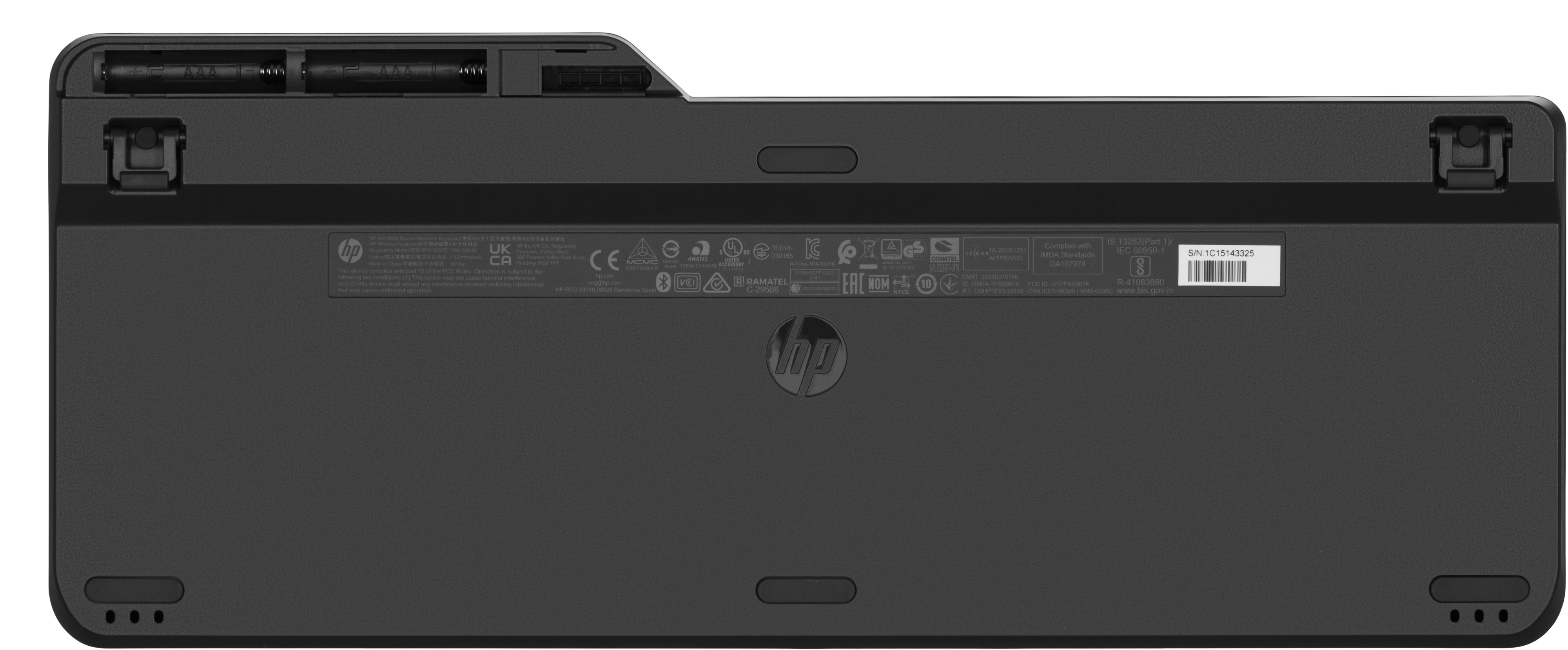 Клавиатура мембранная HP 460 Multi-Device 102key, BT, EN/UK, Black (7N7B8AA) фото 6