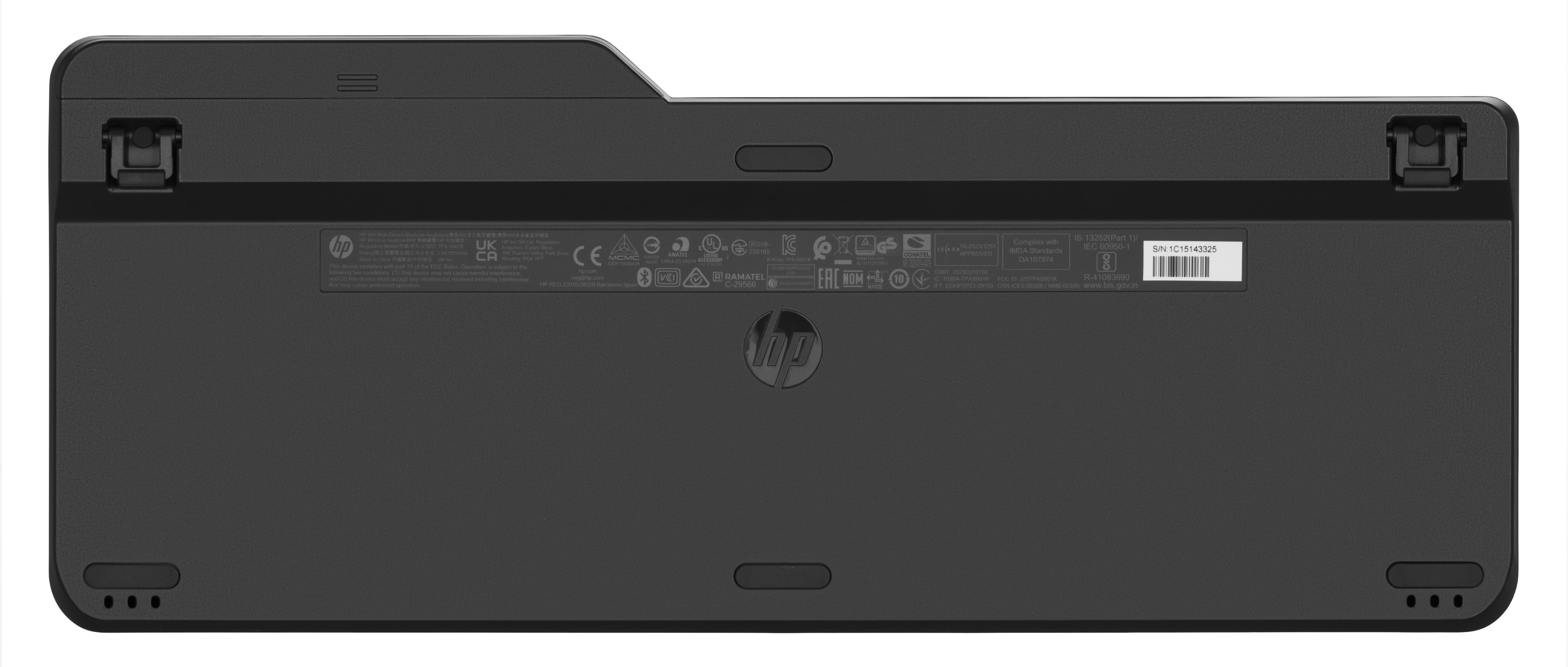 Клавиатура мембранная HP 460 Multi-Device 102key, BT, EN/UK, Black (7N7B8AA) фото 5