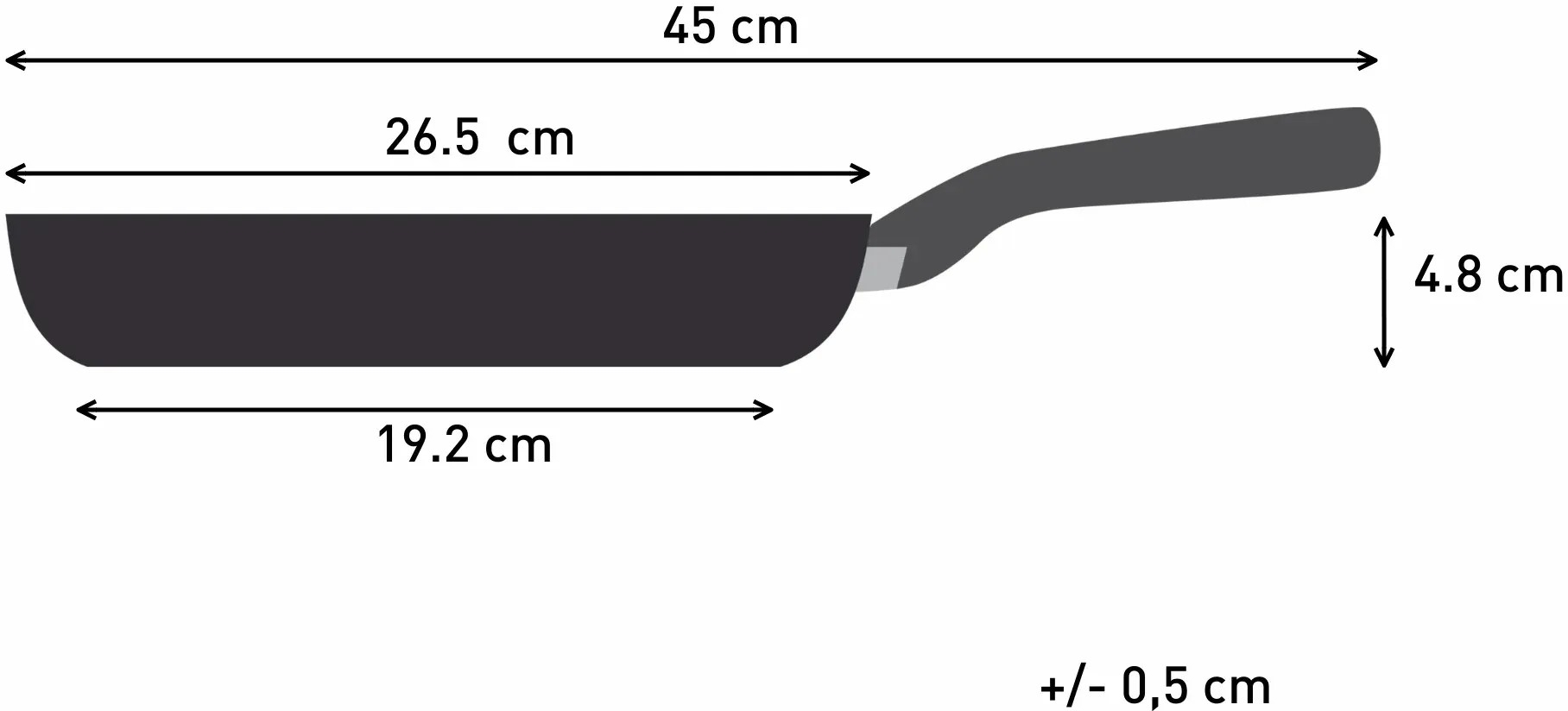 Сковорода Tefal Hard Stone, 26см, сірий (D4560553)фото3