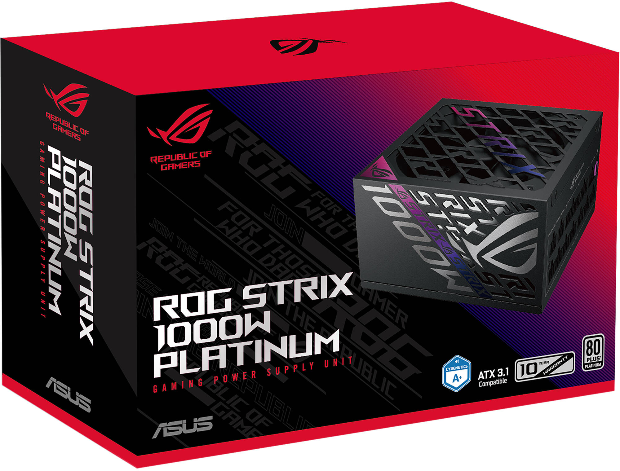 Блок питания ASUS ROG STRIX 1000P GAMING (90YE00W1-B0NA00) фото 