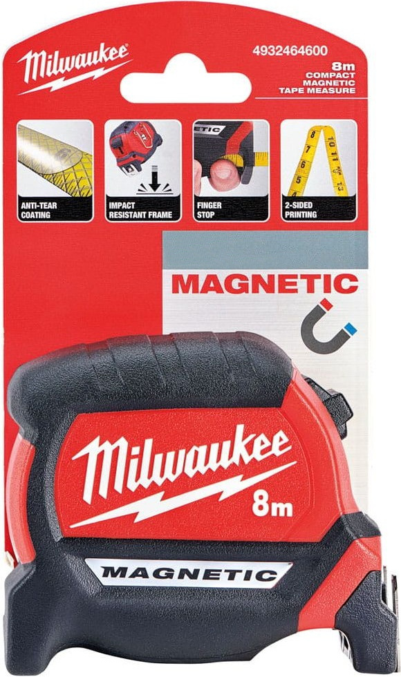 Рулетка Milwaukee Premium, 8м, 27мм (4932464600)фото4
