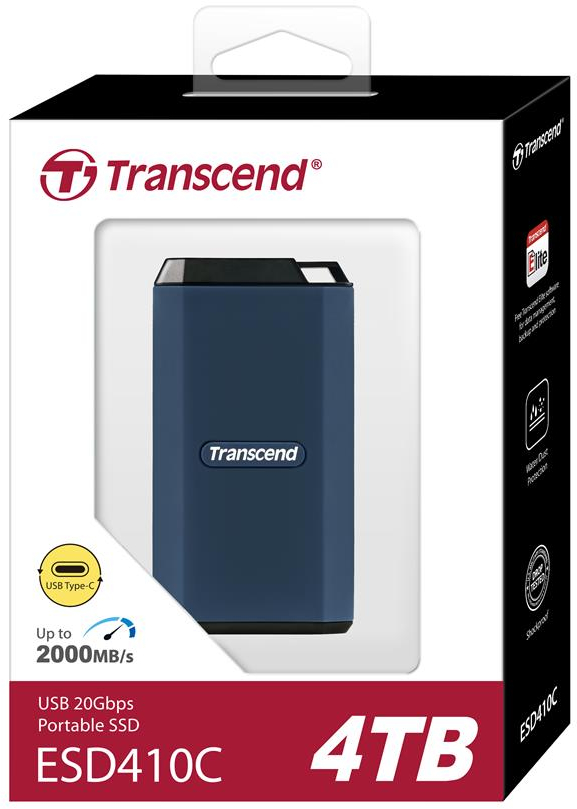 ≡ Портативний SSD Transcend 4TB USB 3.2 Gen 2 Type-C (TS4TESD410C