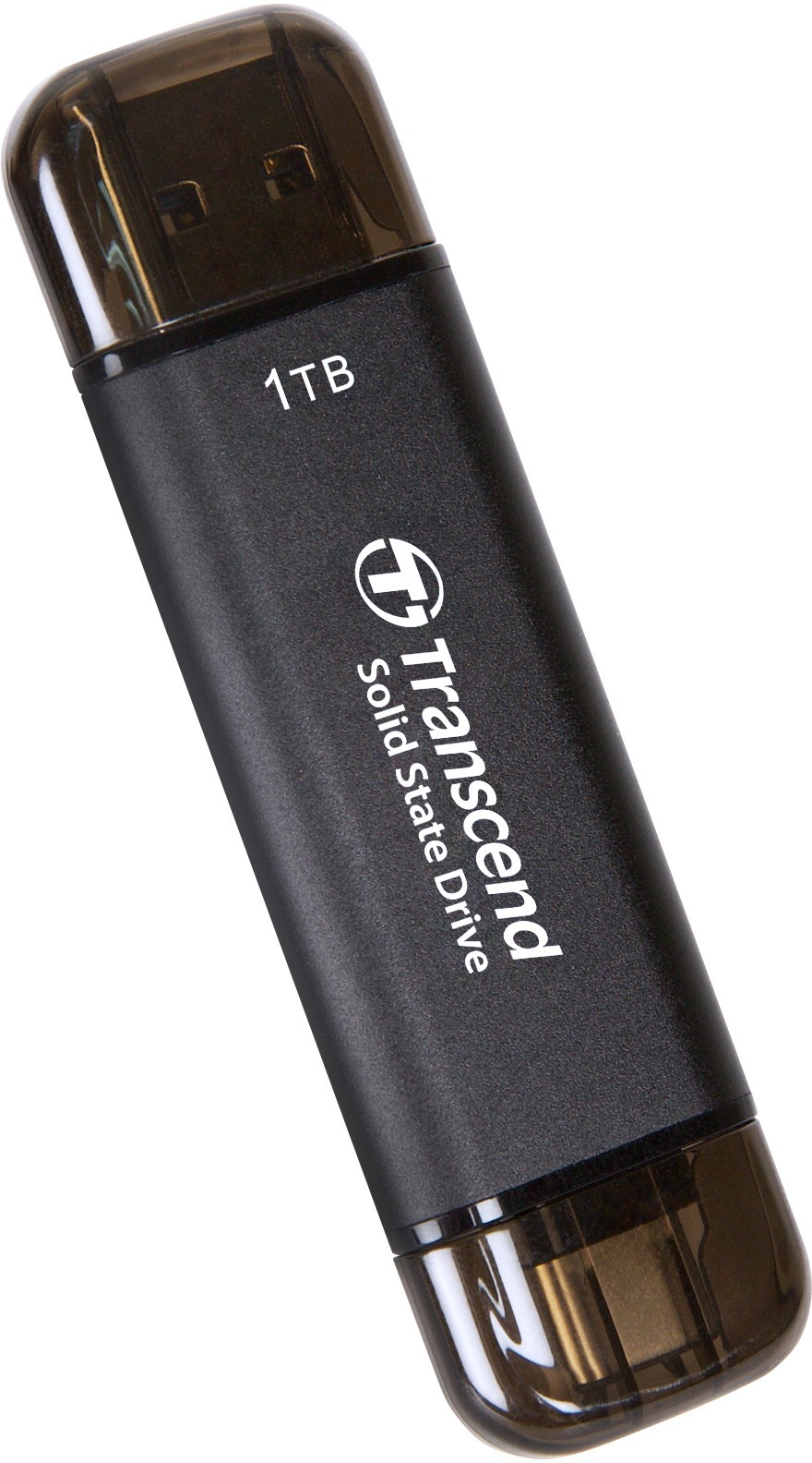 Портативний SSD Transcend 1TB USB 3.1 Gen 2 Type-A + Type-C Black (TS1TESD310C)фото