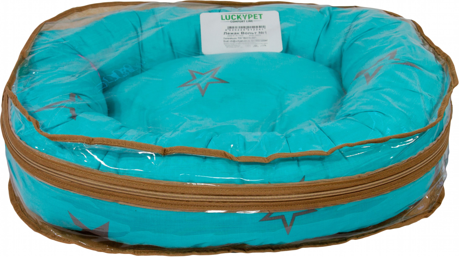 Лежак Lucky Pet №1 Вольт Бирюзовый 42x52x10 фото