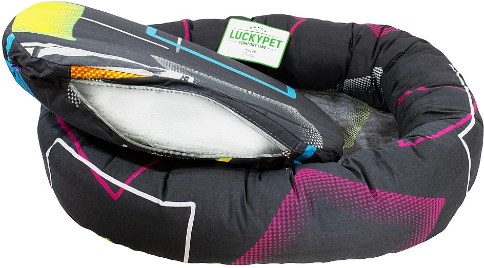 Лежак Lucky Pet №1 Вольт Геометрия 42x52x10 фото 