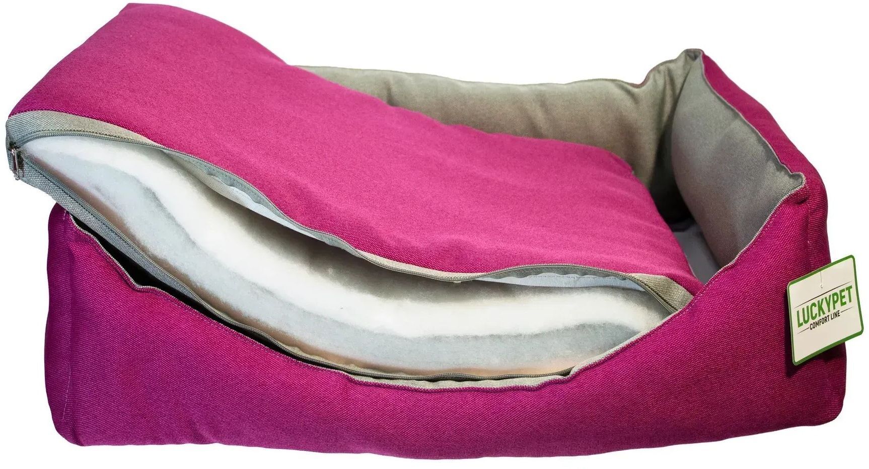 Лежак Lucky Pet №3 Тоби Фуксия 50x70x20 фото 2