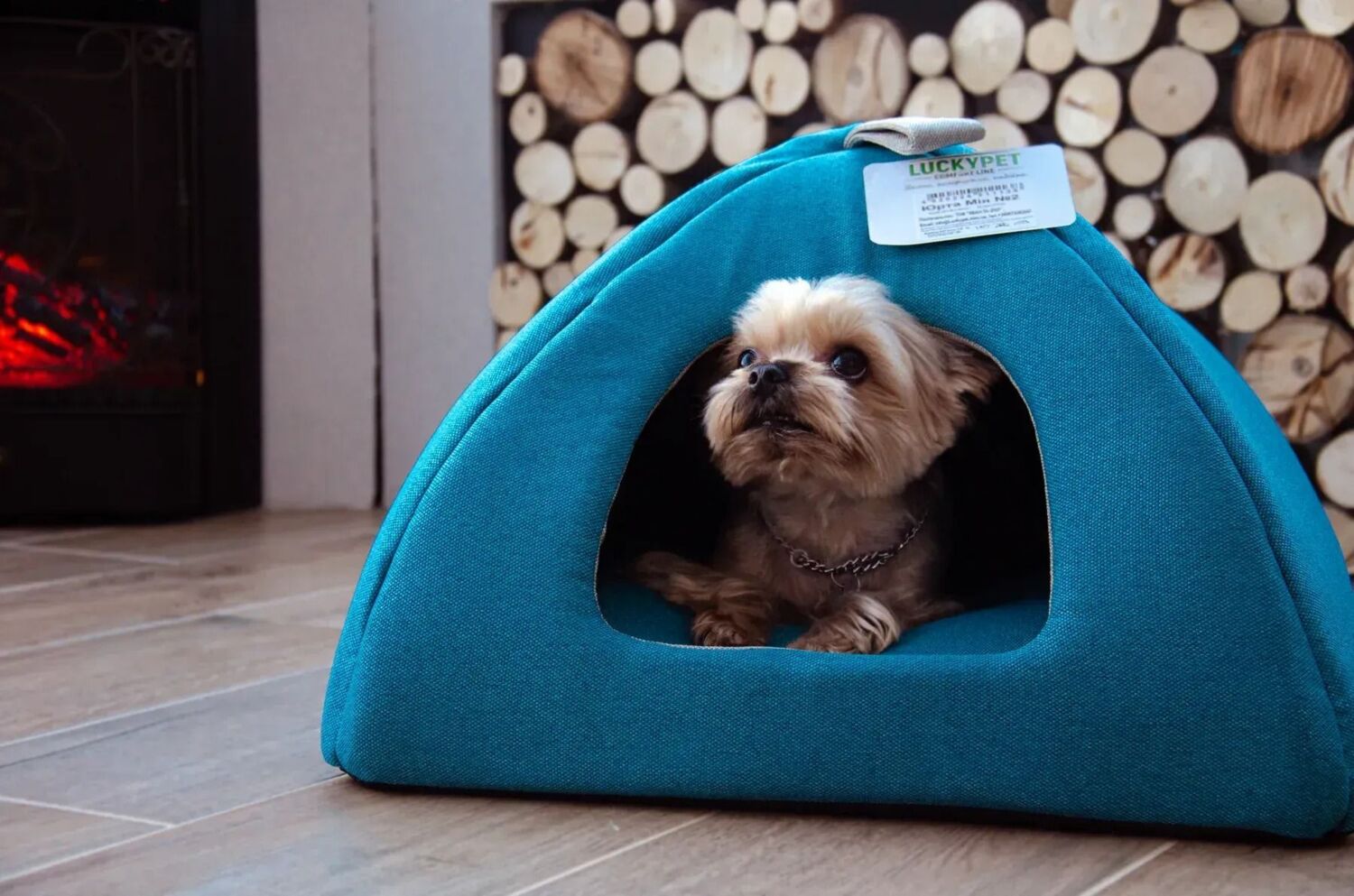 Юрта Lucky Pet №1 Мия Бирюзовый 39x39x31 фото