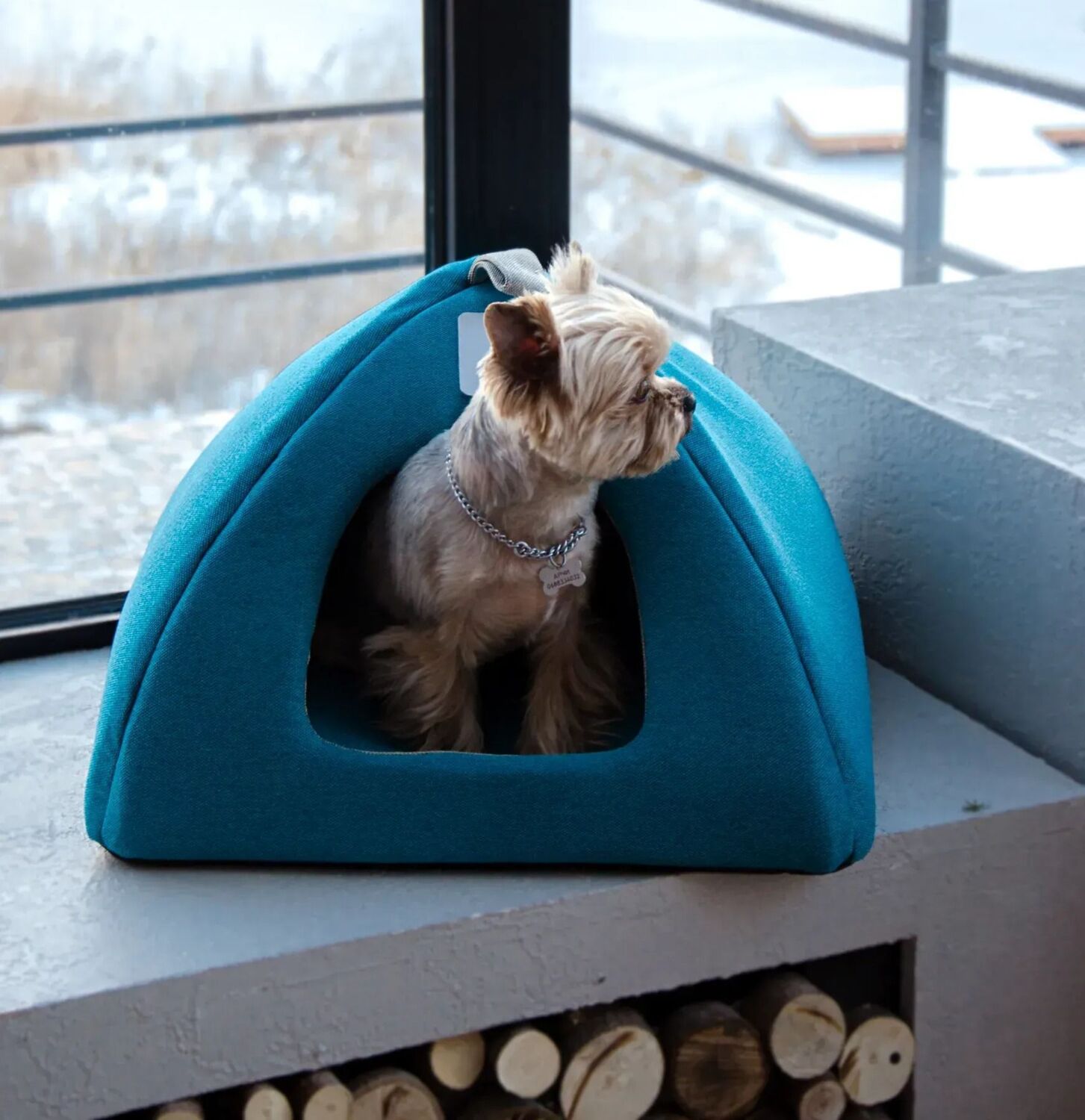 Юрта Lucky Pet №1 Мия Бирюзовый 39x39x31 фото