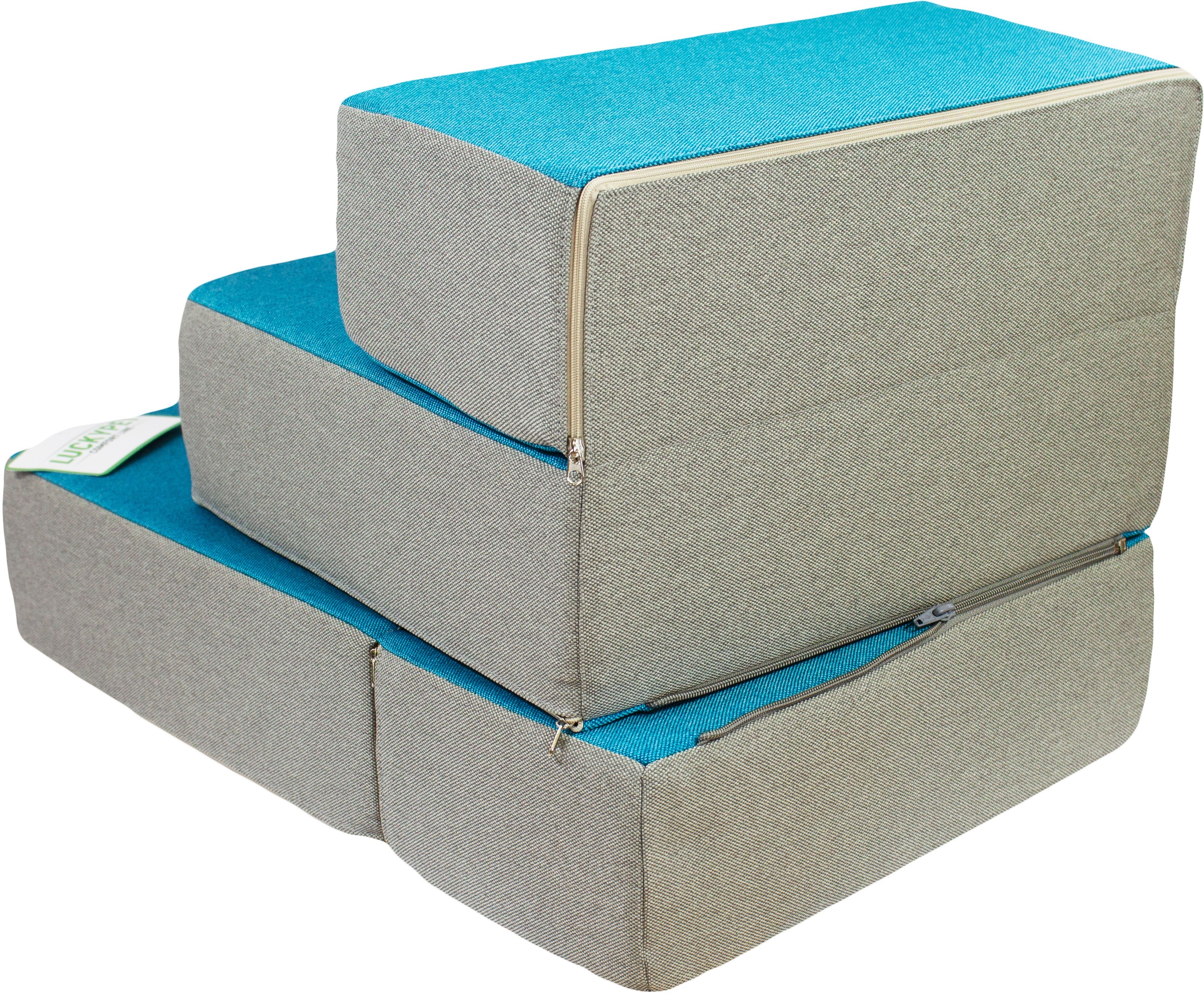 Ступеньки-трансформер Lucky Pet Эверест Бирюзовые 36x40x60 фото 3