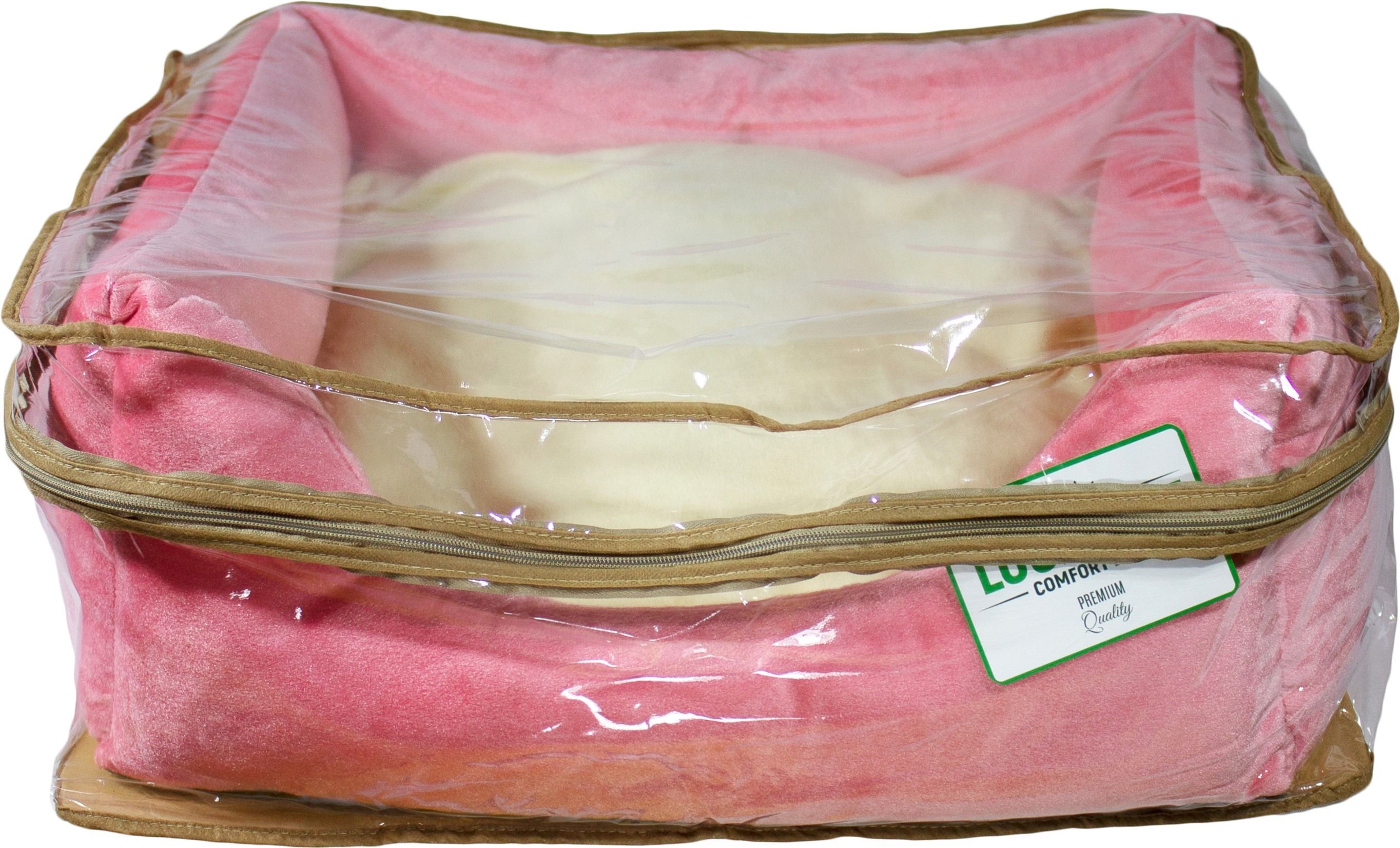 Лежак Lucky Pet №1 Рольф Рожево-кремовий 40x50x22фото