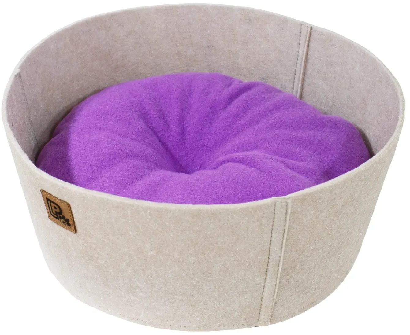 Лежанка Lucky Pet №2 Ремикс Беж-Фиолетовый 45x45x18 фото 2