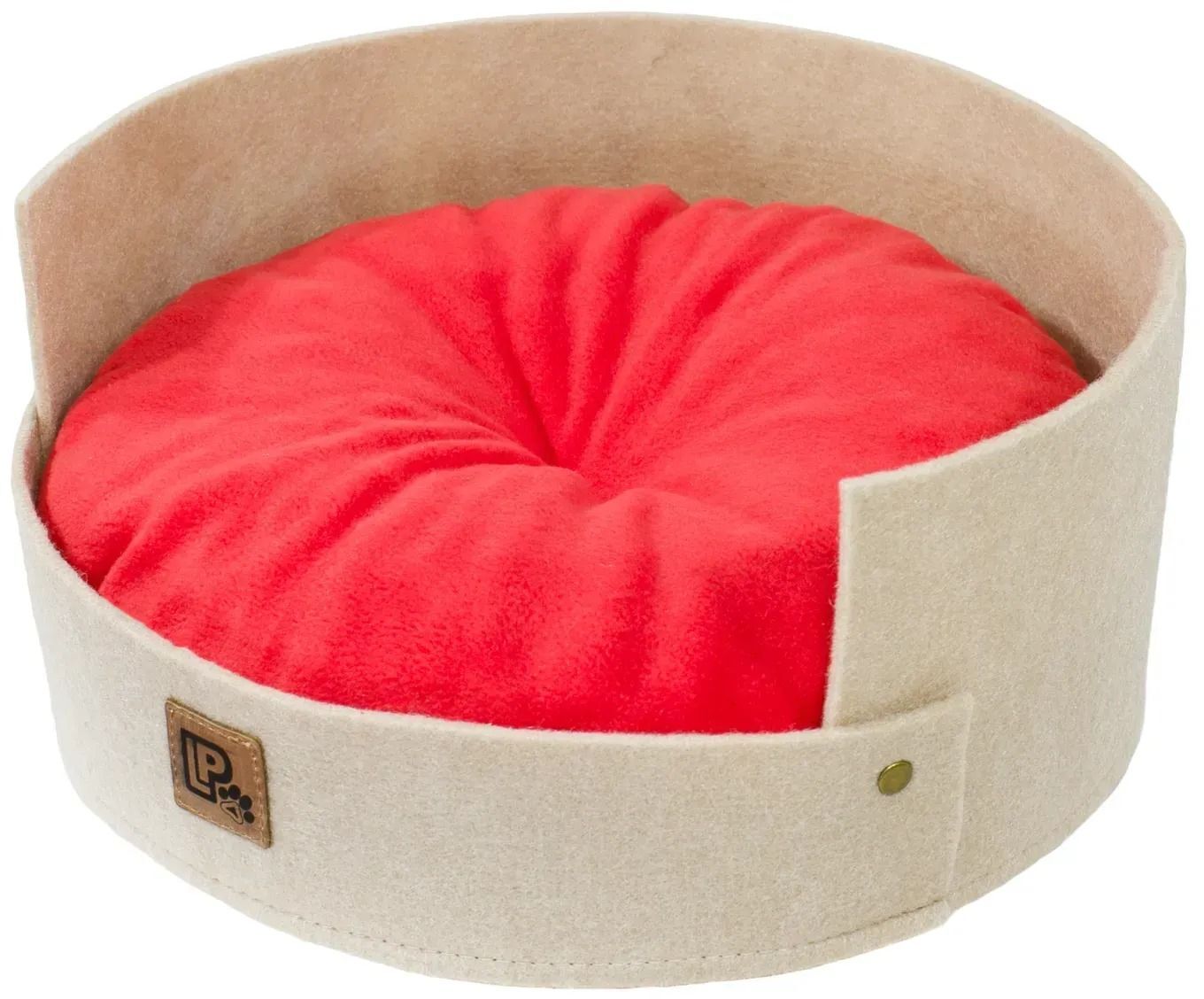 Лежанка Lucky Pet №2 РЕЛАКС Беж-Коралл 40x40x17 фото 2