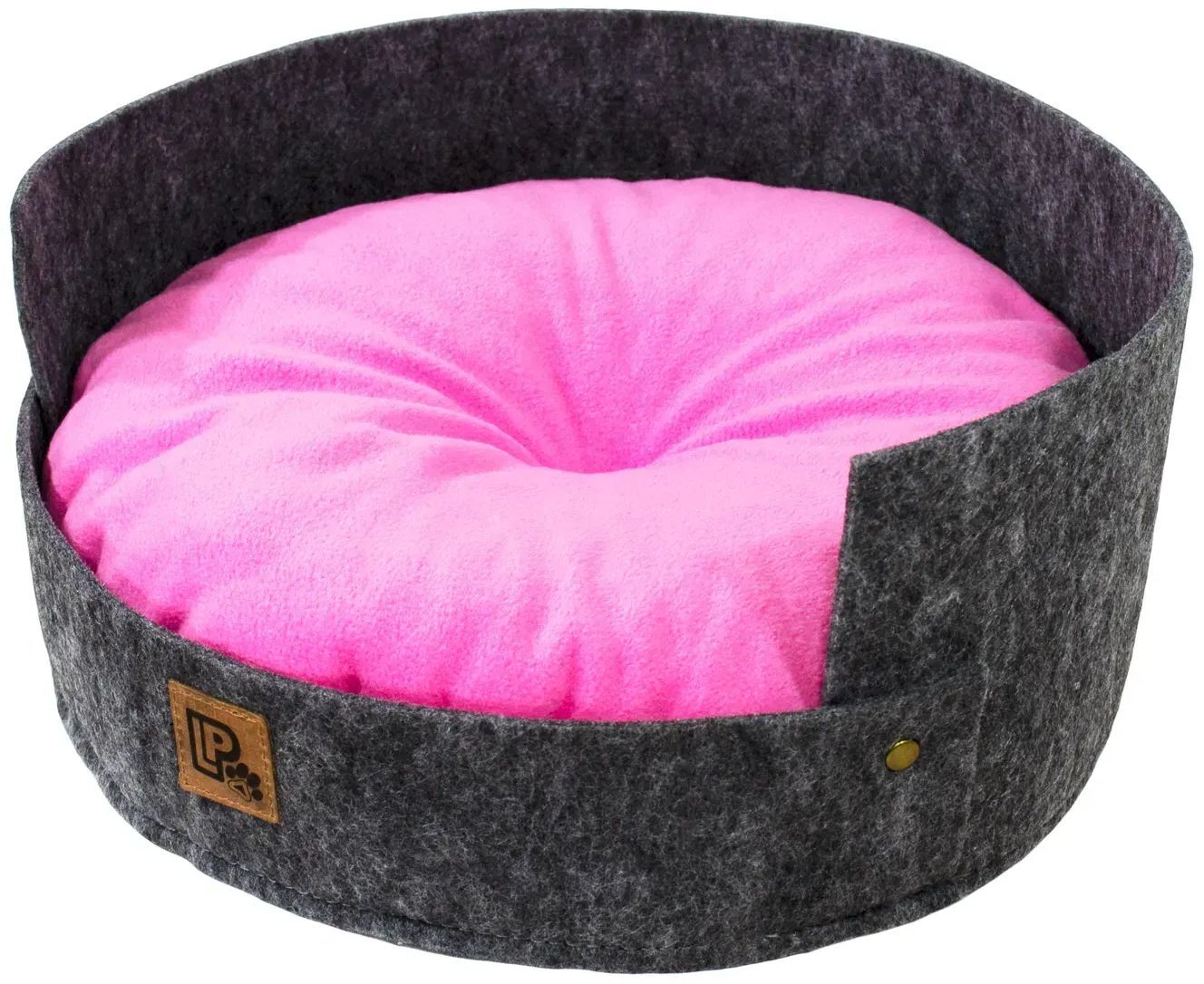 Лежанка Lucky Pet №2 РЕЛАКС Серо-Розовая 40x40x17 фото 2