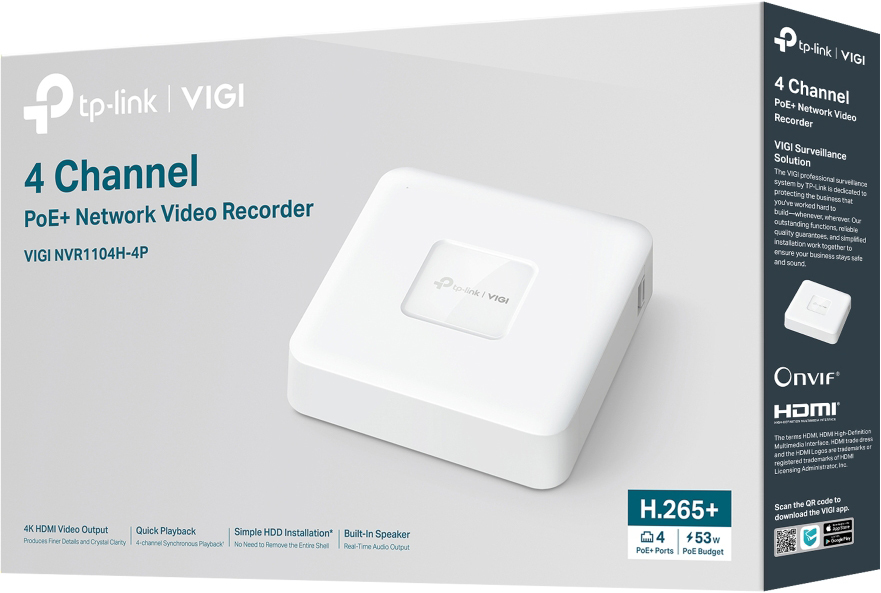 IP-Камера TP-Link VIGI-NVR1104H-4Pфото4