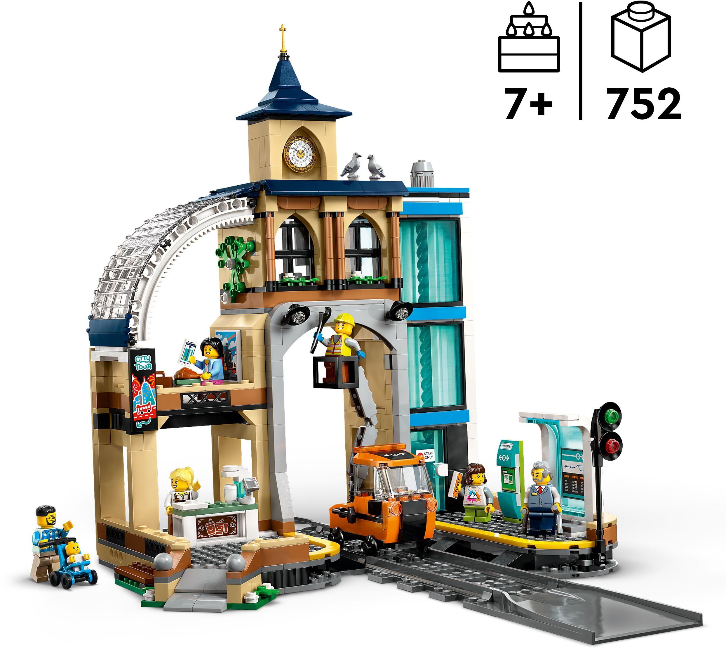 LEGO 60469 Центральный железнодорожный вокзал V29 City Trains фото 2