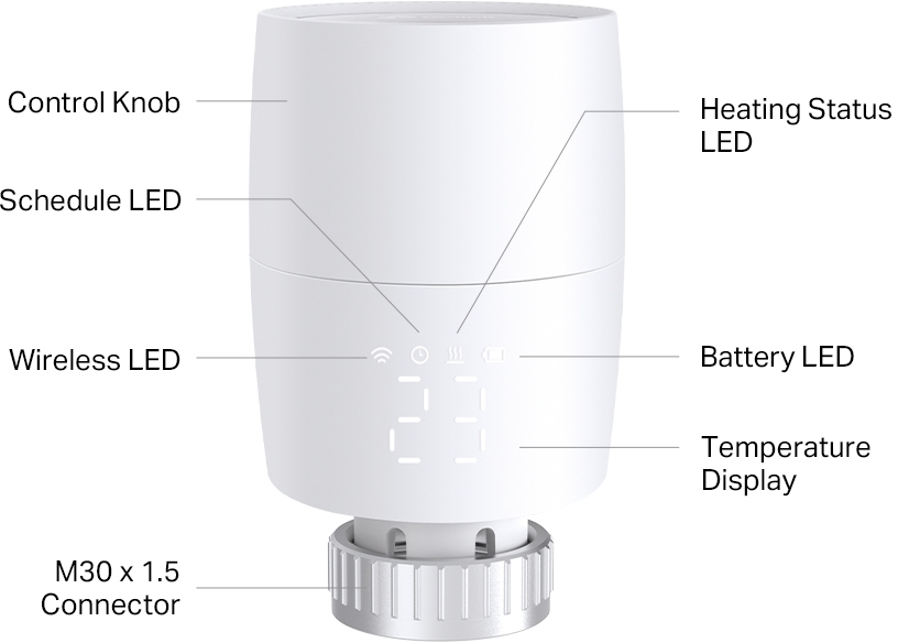 Умный терморегулятор для радиаторов отопления TP-LINK Kasa Smart KE100 (KE100) фото 2