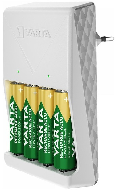 Зарядний пристрій Varta Plug Charger + Акумулятор NI-MH AA2100 мАч 4 шт. (57657101451)фото3