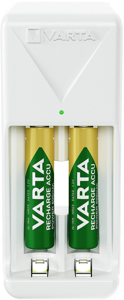 Зарядное устройство Varta Mini Charger + Аккумулятор NI-MH AAA800 мАч 2 шт. (57656201421) фото 2