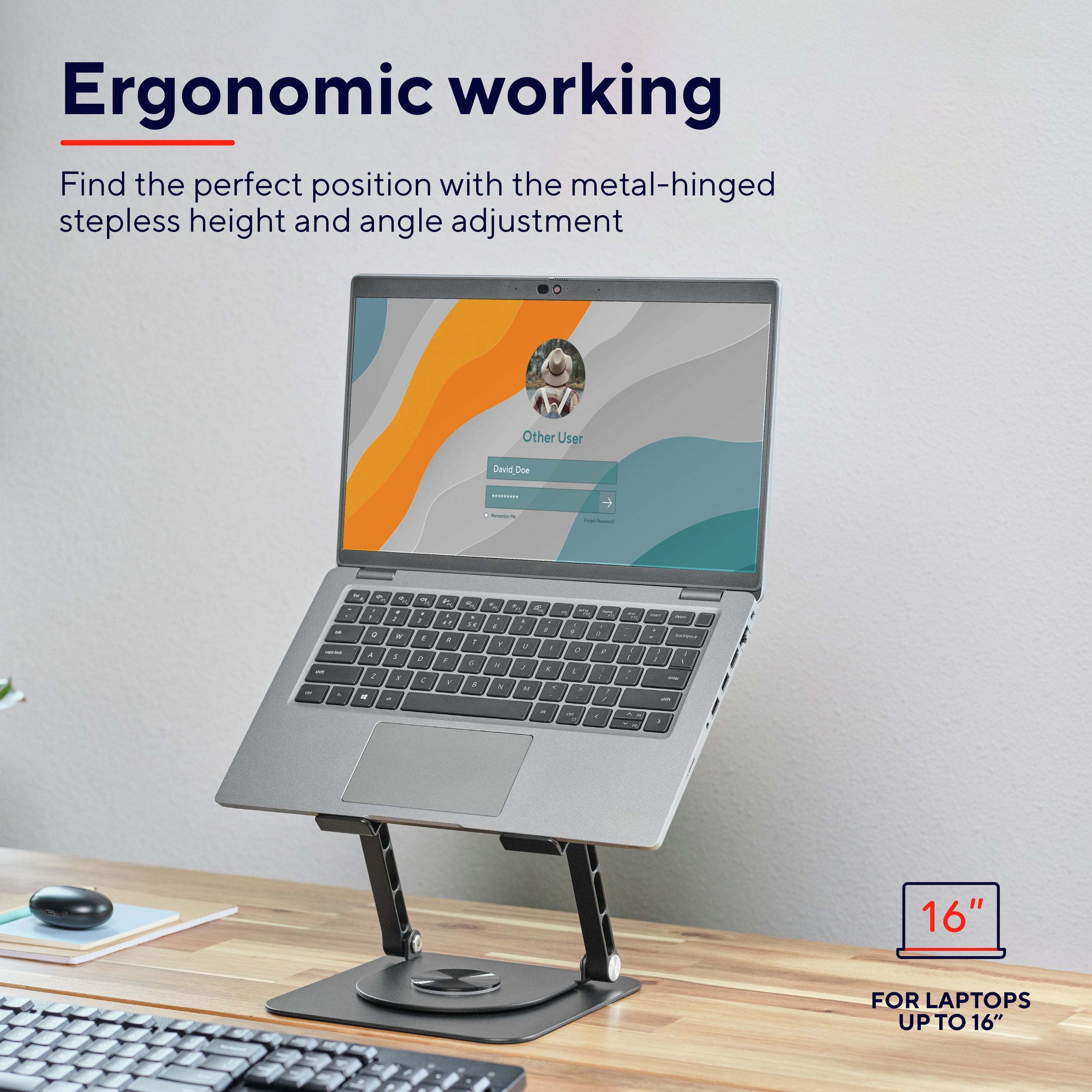 Підставка для ноутбука Trust Zeff Metal, до 16