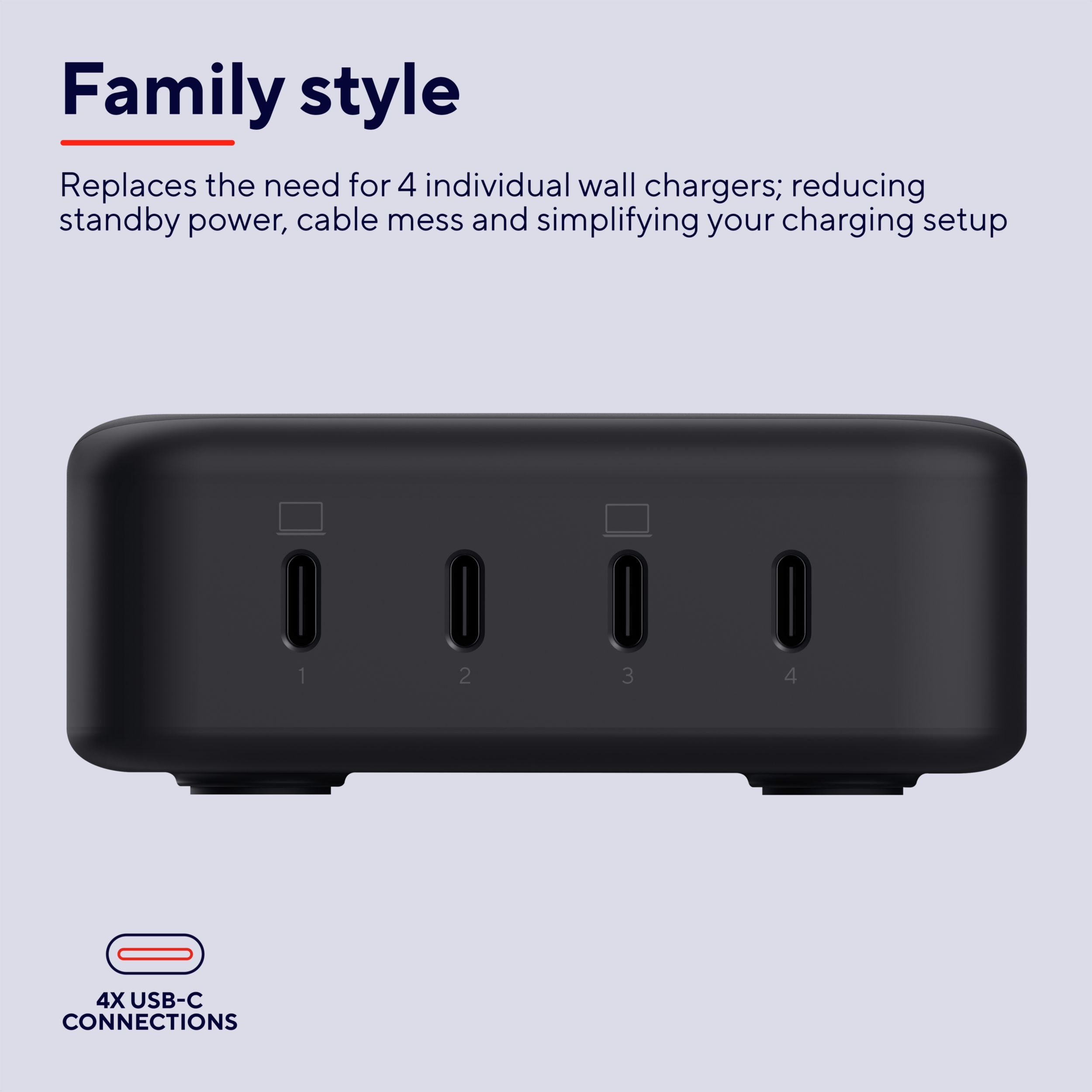 Зарядное устройство сетевое Trust Maxo 240Вт,GaN, 4xUSB-C,PD, Black фото 8