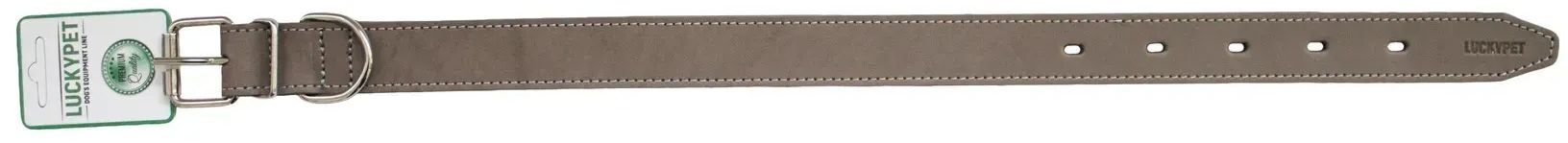 Ошейник Lucky Pet кожаный прошитый серый 3,0/37-51см фото 2