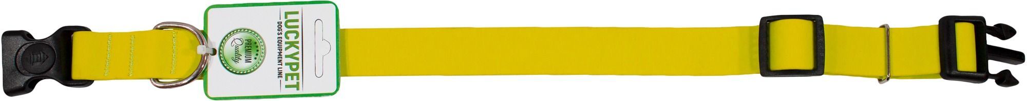 Ошейник Lucky Pet из водонепроницаемой ленты желтый 2,5см/37-55см фото 2