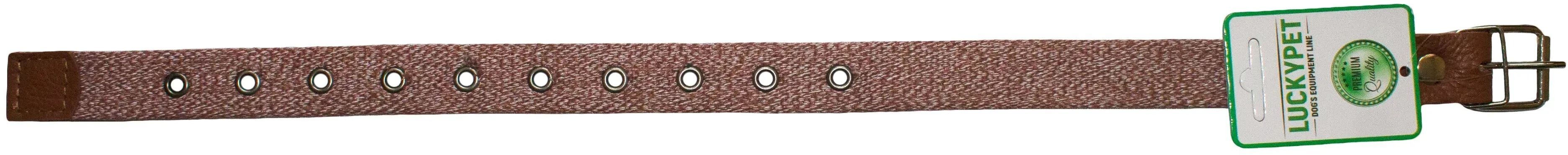 Ошейник Lucky Pet Melange одинарный коричневый 25мм/37-52см фото 2